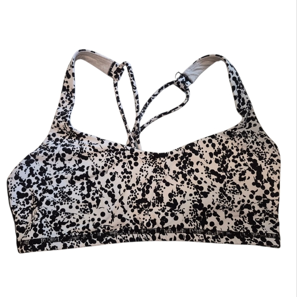 Lululemon Exercise Top Women's Black and White Sports Bra 6